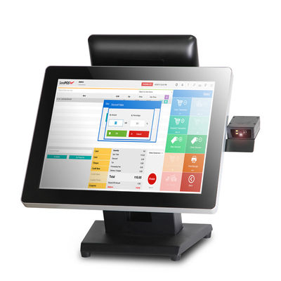 CE Approval 15Inch Windows POS System Terminal With Second Display