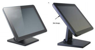 Pure Flat 15 Inch 12DC 5A PCAP POS Touch Screen Monitor For Billing 8 Languages