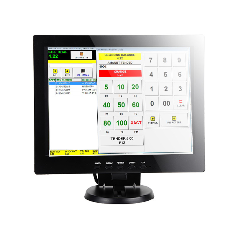 VGA Input VESA 1280*1024 10.4 Inch Touch Screen Monitor For Pos System